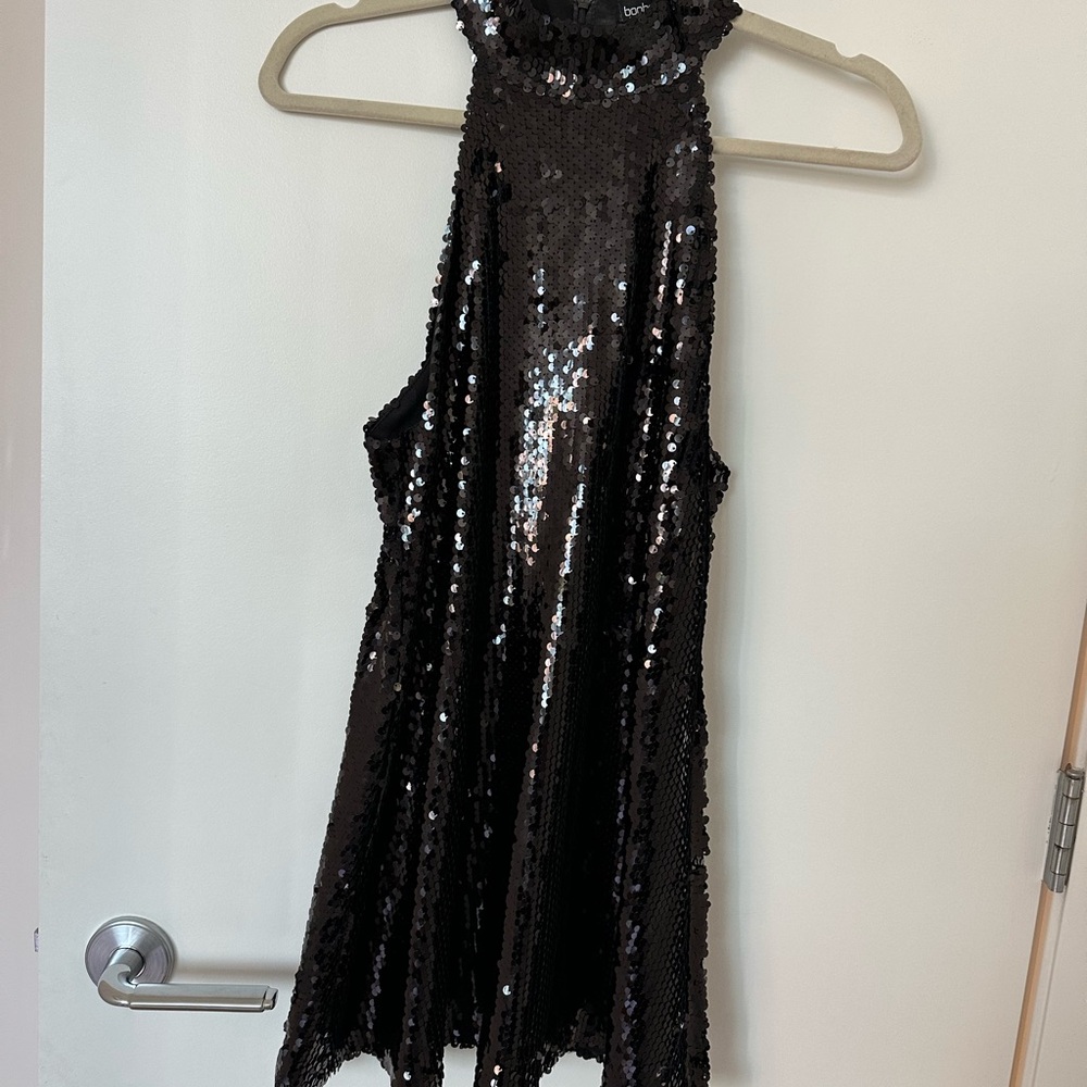 Boohoo Shimmering Black Sequin Dress